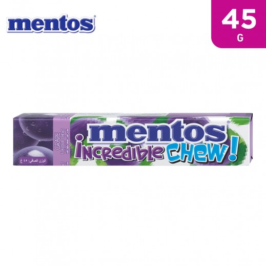Mentos Incredible Chew Grape Flavour 45 g