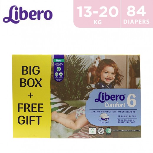 Libero Comfort 6 Open Diapers 13 - 20 KG 84 Pieces - delivered by Taw9eel Fast
