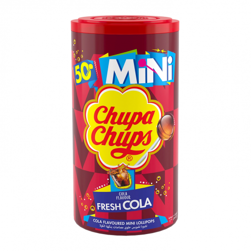 Chupa Chups Fresh Cola Flavoured Mini Lollipops Tube 50 Pcs 300 g - delivered by Taw9eel Fast