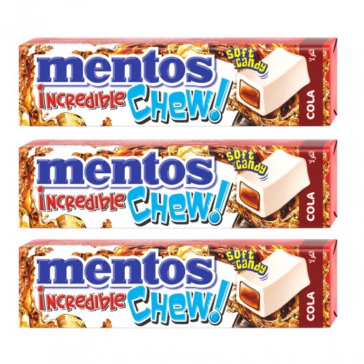 Mentos Incredible Chew Cola 3 x 10 Pieces