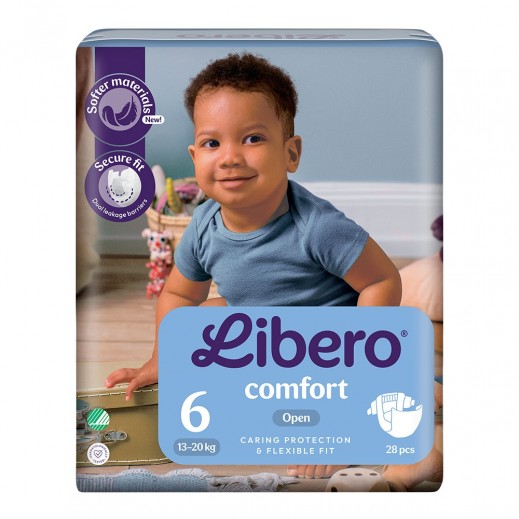Libero Comfort Open Size 6 Diapers 13-20 kg 28 Pcs