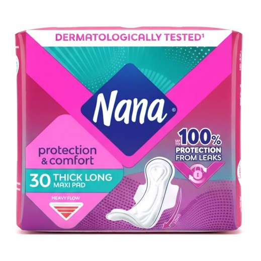 Nana Protection & Comfort Maxi Thick Long Pads 30 Pcs