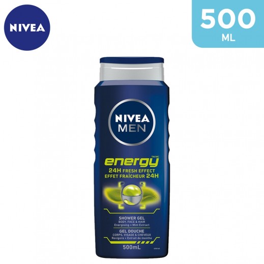 NIVEA MEN Energy 24h Fresh Shower Gel 500ml - delivered by Taw9eel Fast