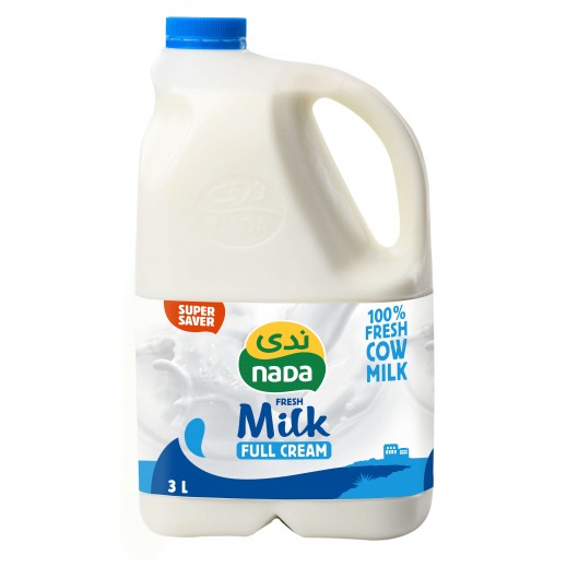 Nada Full Cream Fresh Milk - 3 L - delivered by Taw9eel Fast