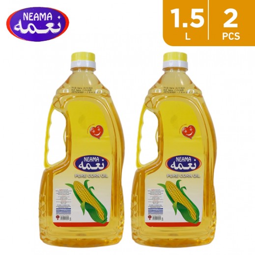 Neama Pure Corn Oil 2 X 1.5 L - delivered by Taw9eel Fast