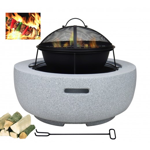 Al Baraka Round Firepit 60 x 60 x 43cm - delivered by Al Baraka Within 48 hours 