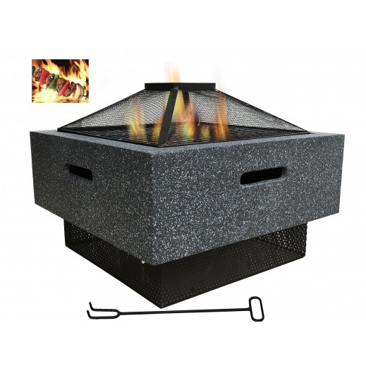 Al Baraka Square Firepit 52.5 × 52.5 × 41cm - delivered by Al Baraka Within 48 hours 
