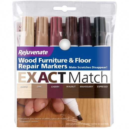 Rejuvenate Assorted Medium Tip Wood And Furniture Repair Markers 6 pk - delivered by Taw9eel within 1 working day 