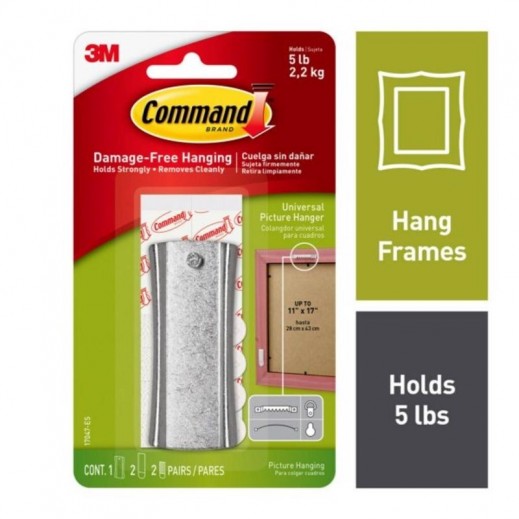 3M Command Silver Assorted Picture Hanger 5 lb 1 pk - delivered by Taw9eel within 1 working day 