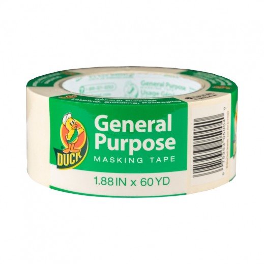 Duck Beige Regular Strength Masking Tape 1.88 in. W x 60 yd. L 1 Pack - delivered by Taw9eel within 1 working day 