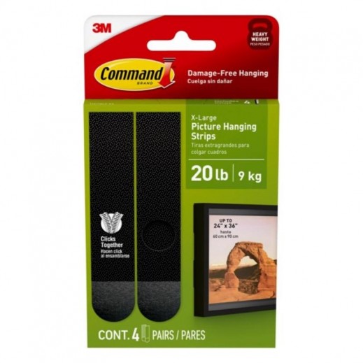 3M Command Extra Large Foam Strips 4 pk - delivered by Taw9eel within 1 working day 