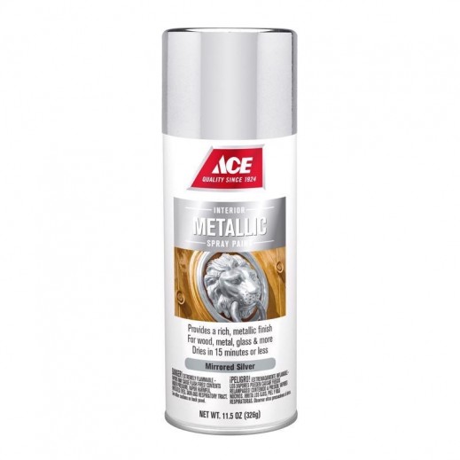Ace Metallic Mirrored Silver Spray Paint 11.5 oz - delivered by Taw9eel within 1 working day 
