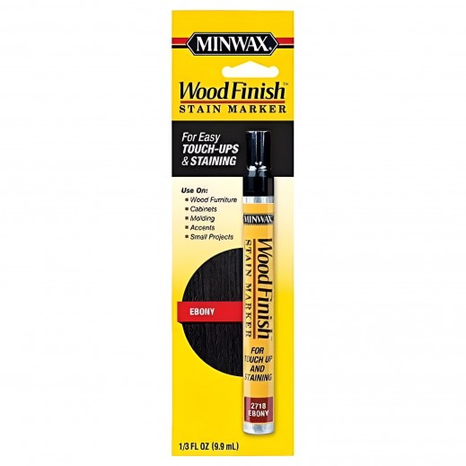 Minwax Wood Finish Stain Marker Semi Transparent Ebony Oil-Based Stain Marker 1/3 oz - delivered by Taw9eel within 1 working day 