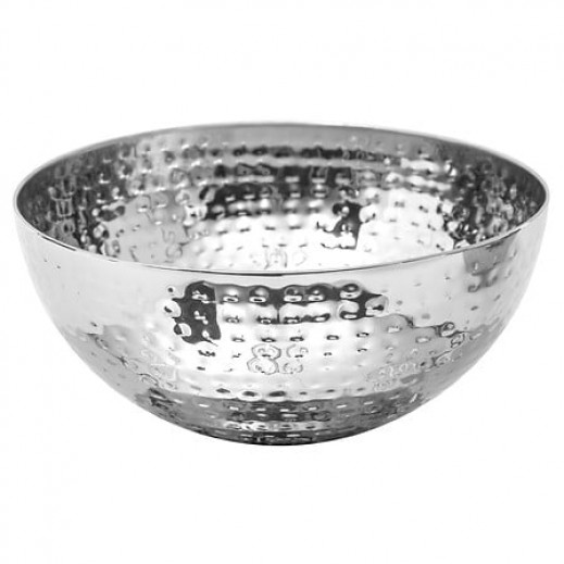 Secret de Gourmet Hammered Stainless Steel Salad Bowl 29 cm - delivered by Taw9eel within 1 working day 
