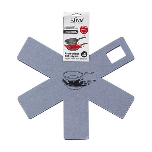 5five Simply Smart 2-Piece Pan Protector Set Grey - delivered by Taw9eel within 1 working day 