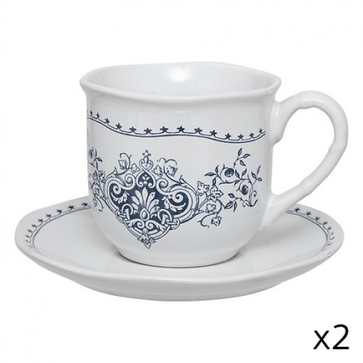 Secret De Gourmet Little Cottage 2 Piece Cup And Saucer Set 18 cl - delivered by Taw9eel within 1 working day 