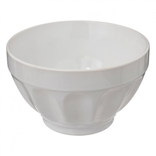 Secret De Gourmet Colorama White Ribbed Bowl 60 cl - delivered by Taw9eel within 1 working day 