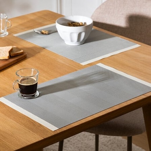 Secret De Gourmet Recycled Texaline Placemat Grey 45 x 30 cm - delivered by Taw9eel within 1 working day 
