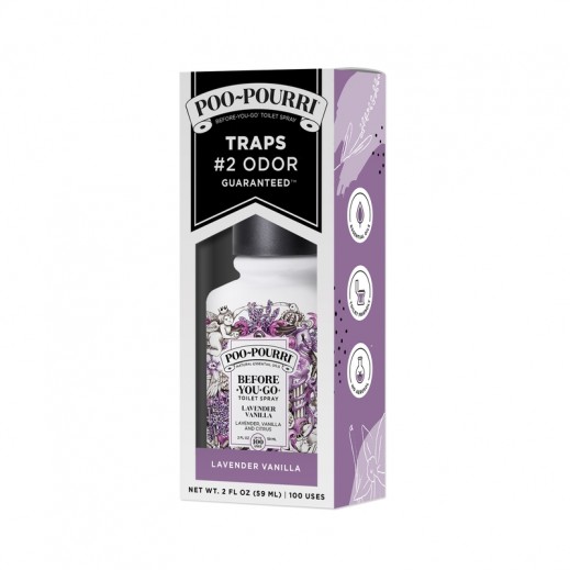 Poo-Pourri Lavender Vanilla Scent Odor Eliminator Liquid 2 Oz 