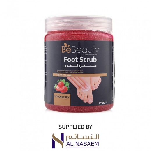 Be Beauty Strawberry Foot Scrub 1 L - delivered by Al Nasaem Cosmetic Co within 24 hours 