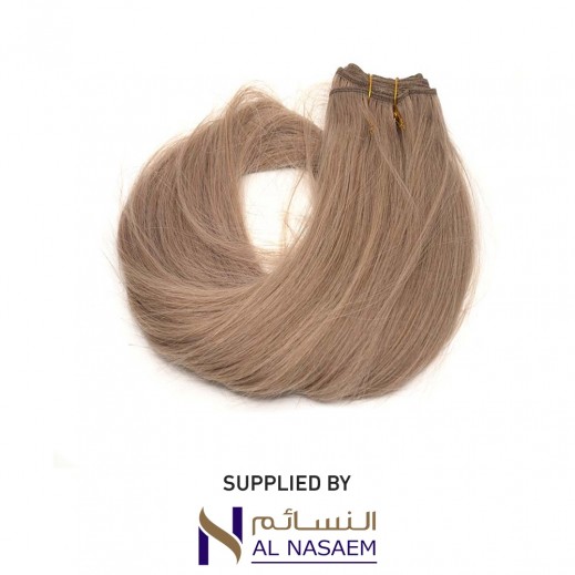 Remy 18 Inch Straight Tape Weft Hair Extension - Light Ash Extra Blond - delivered by Al Nasaem Cosmetic Co within 24 hours 