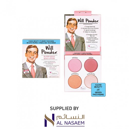 The Balm Cosmetics Will Powder Blush Quad (10 g) - delivered by Al Nasaem Cosmetic Co within 24 hours 