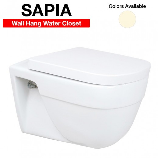 Aquasan Sapia Wall Hang Wall Closet With Seat Cover - delivered by Aquasan within 3 Working Days 