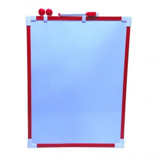 White Board A3 Size Red Frame - delivered by Atlas Stationary within 24 Hours