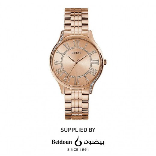 GUESS Watch 40mm Rose Gold Stainless Steel Bracelet - delivered by Taw9eel Within 24 Hours 