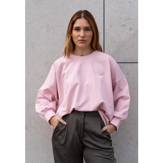 Relaxed Fit Sweatshirt in Blush Pink - delivered by Thouqi within 2 working days