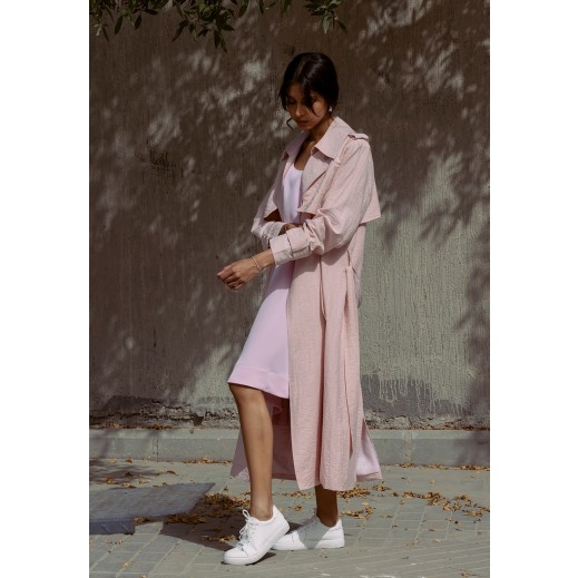Buy Blush Pink Limited Edition Linen Trench Coat and Dress