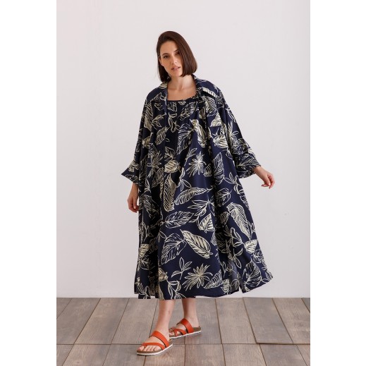 Blue Leaves print Jacket & Dress by CeCe - delivered by Thouqi within 2 working days