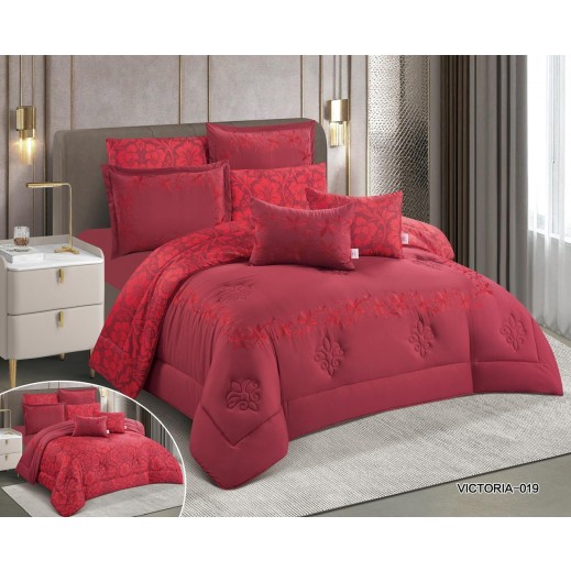 Mora Victoria Double Comforter Set 240 × 260 cm - 8 Pieces - delivered by Taw9eel Within 24 Hours