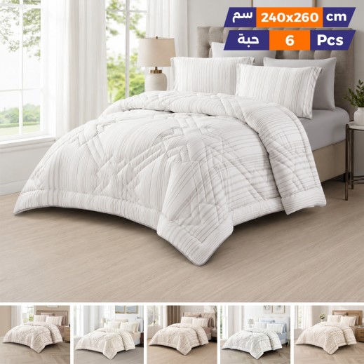 Mora Jupiter 6PCS Comforter 240*260 Cm - delivered by Taw9eel Within 24 Hours