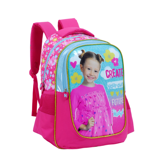 First Kid Like Nastya Printed Backpack 16 inch - delivered by Taw9eel within one working day 