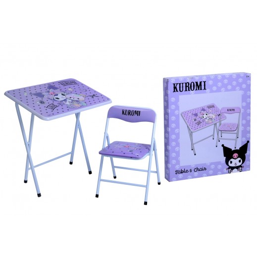 First Kid Kuromi Printed Table and Chair Set - delivered by Taw9eel within one working day 