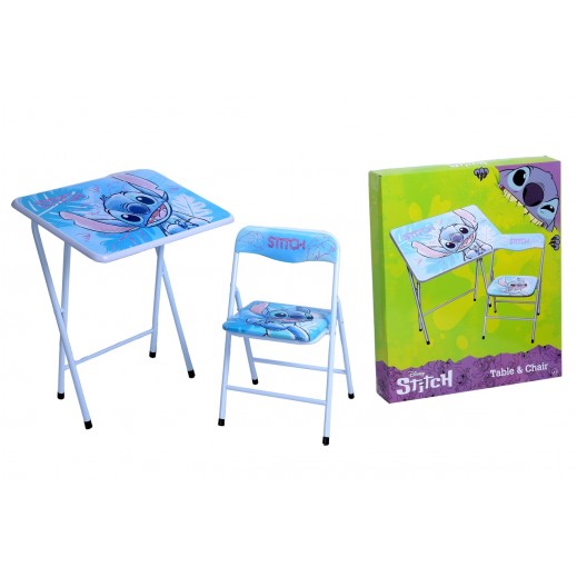 First Kid Lilo And Stitch Printed Table and Chair Set - delivered by Taw9eel within one working day 