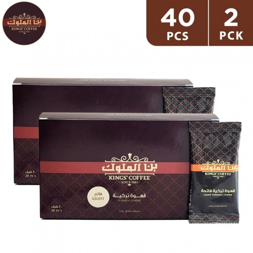 Kings' Coffee Turkish Coffee with cardamom Sachet Light Roast 2 x 20 Cup Sachets - delivered by Kings Coffee within 2 hours