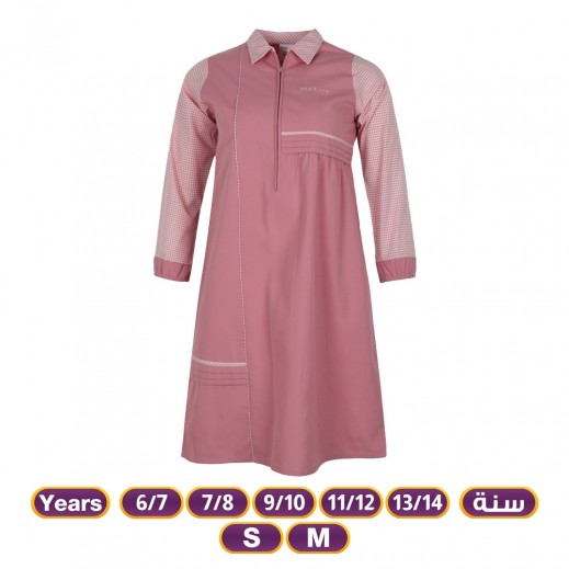 Girls Ibthidai Long Sleeve Midi Uniform by Melon - Pink - delivered by Taw9eel in 24 hours 
