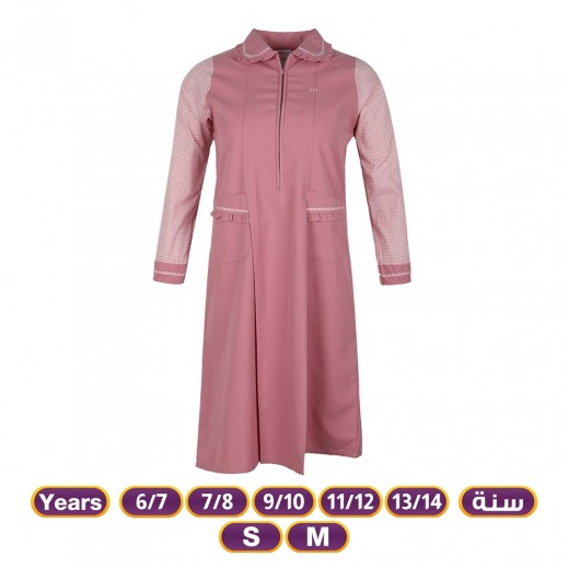 Girls Ibthidai Long Sleeve Midi Uniform by Melon - Pink - delivered by Taw9eel in 24 hours 