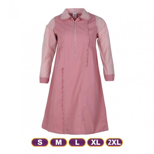 Girls Ibthidai Long Sleeve Midi Uniform By N - Pink - delivered by Taw9eel in 24 hours 