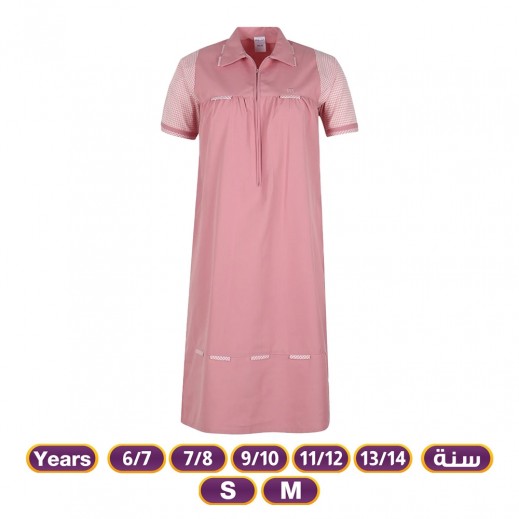 Girls Ibthidai Short Sleeve Midi Uniform By Melon- Pink - delivered by Taw9eel in 24 hours 