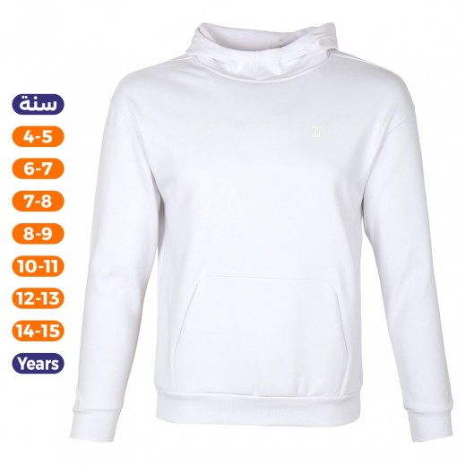 Boys Hooded Pullover By Melon – White - delivered by Taw9eel in 24 hours 
