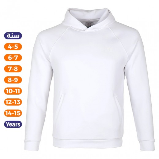 Boys Hooded Pullover By Melon – White - delivered by Taw9eel in 24 hours 