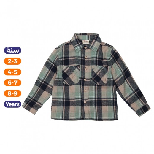 Boys Long Sleeve Shirt By N – Multicolored  - delivered by Taw9eel in 24 hours 