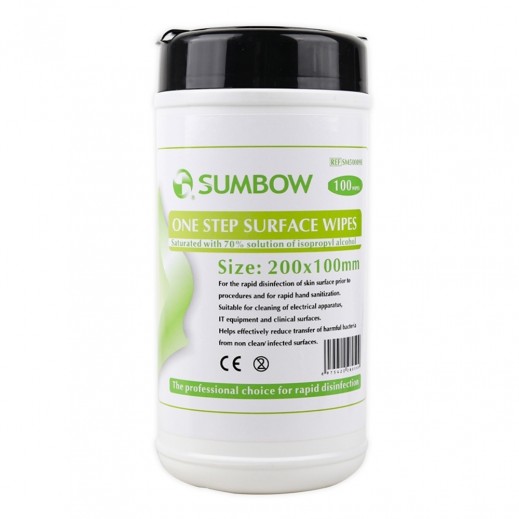 Sumbow Alcohol Disinfecting Wipes 100 Pcs - delivered by The Pharmacy - within 2 Hours