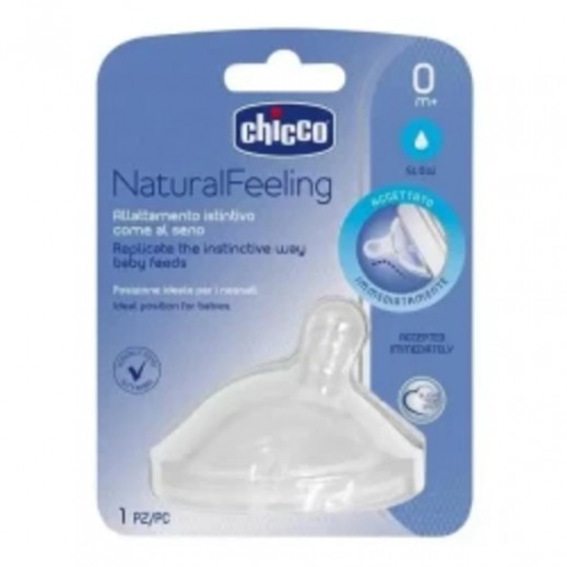 Chicco Natural Feeling Slow Nipple (0M+) 1Piece - delivered by Pharmazone Pharmacy - within 2 Hours