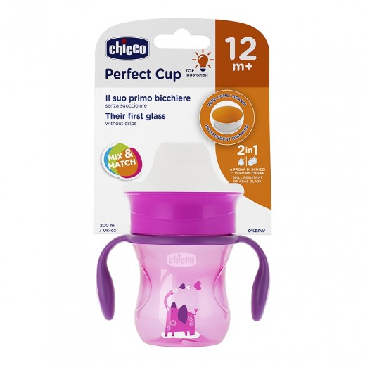 Chicco Perfect Cup Girl 200ml (12m+) - delivered by Pharmazone Pharmacy - within 2 Hours