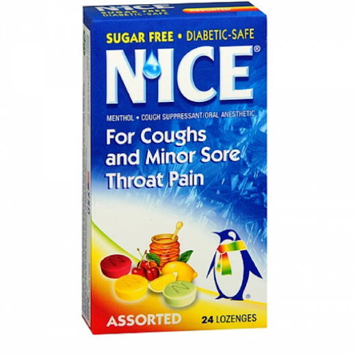 Nice Assorted For Coughs And Minor Sore Throat Pain 24 Pieces - delivered by The Pharmacy - within 2 Hours