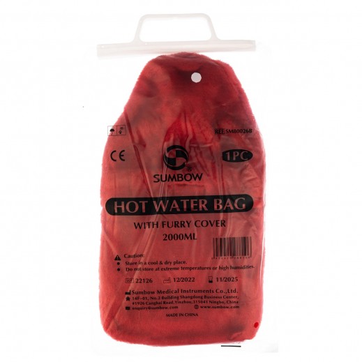 Sumbow Hot Water Bag With Furry Cover 2000Ml - Delivered By Pharmazone - delivered by Taw9eel Fast